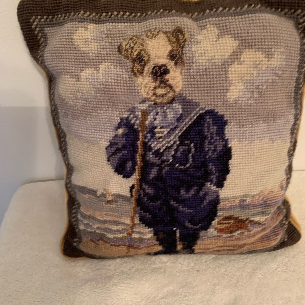 Whimsical Dog Tapestry Pillow